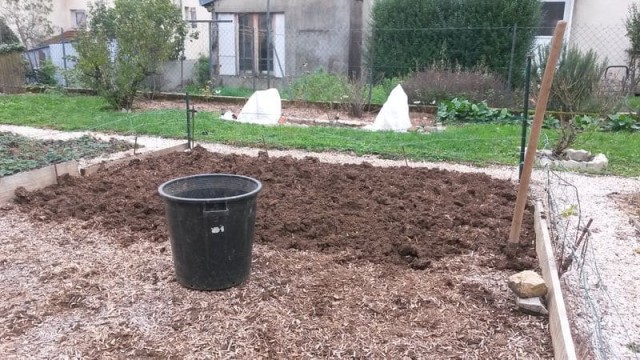 bêchage parcelle potager