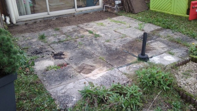 dalles terrasse avant démontage