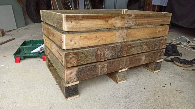 jardinière en bois de palette